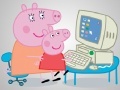 Oyunu Little Pig: At the computer