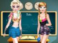 Oyunu Elsa And Anna Highschool Fashion