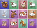 Oyunu Farm animals matching puzzles