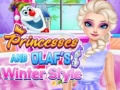 Oyunu Princesses And Olaf's Winter Style