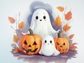 Oyunu Coloring Book: Halloween Ghosts