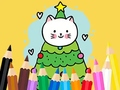 Oyunu Coloring Book: Cats And Christmas Tree