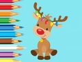 Oyunu Coloring Book: Cute Christmas Reindee
