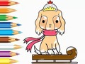 Oyunu Coloring Book: Dog-Riding-Sled