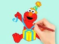 Oyunu Coloring Book: Elmo Gift