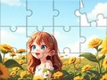 Oyunu Jigsaw Puzzle: Sunflower Girl