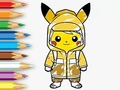 Oyunu Coloring Book: Raincoat Pikachu
