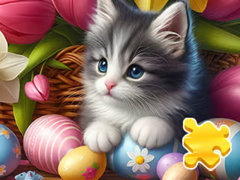 Oyunu Jigsaw Puzzle: Easter Cat
