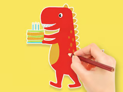 Oyunu Coloring Book: Dinosaur Birthday