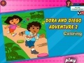 Oyunu Dora and Diego Adventure Coloring 2