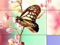 Oyunu Pink butterflies slide puzzle