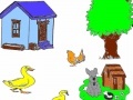 Oyunu Dog and farmhouse coloring