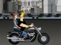 Oyunu Johnny Bravo driving a motorcycle