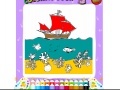 Oyunu Ship on the sea coloring