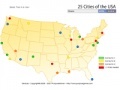 Oyunu 25 cities of the USA