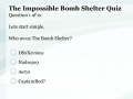 Oyunu The Impossible Bombshelter Quiz
