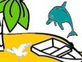 Oyunu Tropical island coloring