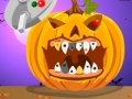 Oyunu Halloween. Pumpkin dental care