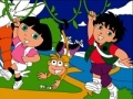 Oyunu Dora & Diego. Online coloring page