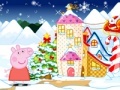 Oyunu Little Pig. Decorated Christmas