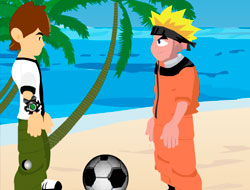 Naruto ve Ben 10 oyun voleybol