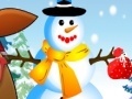 Oyunu Pou Girl sculpts snowman