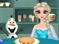 Oyunu Cold Heart: Elsa is preparing a hamburger