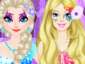 Oyunu Elsa vs Barbie Make Up Contest