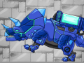 Oyunu Combine! Dino Robot Tyrano Red + Tricera Blue
