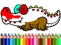 Oyunu Back To School: Aligator Coloring