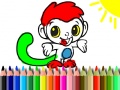 Oyunu Back To School: Monkey Coloring