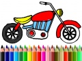 Oyunu Back To School: Motorbike Coloring