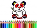 Oyunu Back To School: Panda Coloring