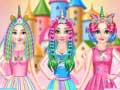 Oyunu Princesses Rainbow Unicorn Hair Salon
