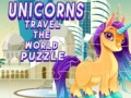 Oyunu Unicorns Travel The World Puzzle