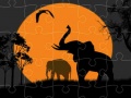 Oyunu Elephant Silhouette Jigsaw