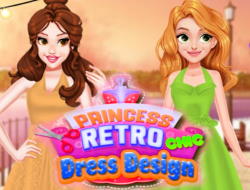 Prenses Retro Şık Elbise Tasarımı 