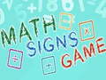Oyunu Math Signs Game