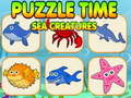 Oyunu Puzzle Time Sea Creatures