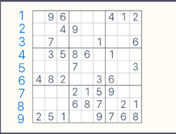 Klasik Sudoku Bulmacası .