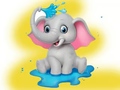 Oyunu Coloring Book: Elephant Spraying Water