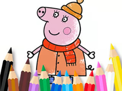 Oyunu Coloring Book: Mommy Pig Winter