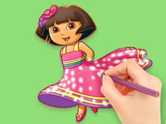 Oyunu Coloring Book: Dora Prepare Party