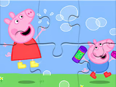 Oyunu Jigsaw Puzzle: Peppa Pig Blow Bubbles