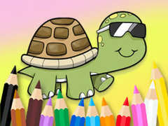 Oyunu Coloring Book: Sunglasses Turtle