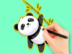 Oyunu Coloring Book: Panda Eat Bamboo