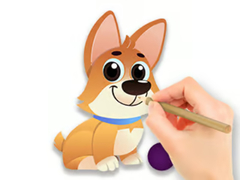 Oyunu Coloring Book: Dog With Toy