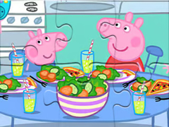 Oyunu Jigsaw Puzzle: Peppa Dinner Time