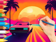 Oyunu Coloring Book: Sunset Driving