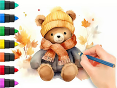 Oyunu Coloring Book: Autumn Bear